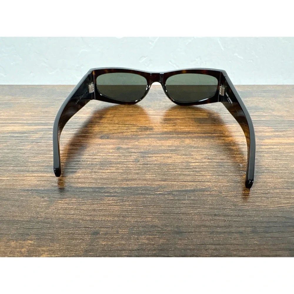 Saint Laurent SL M140 003 Havana Tortoise‎ Rectangular Sunglasses YSL Monogram